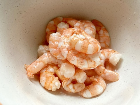 レンジで簡単 エビの酒蒸し(^^♪